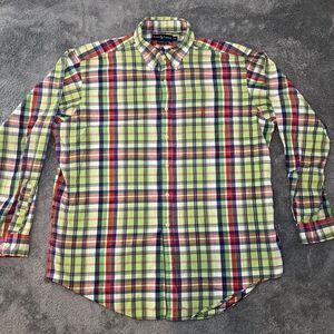 Polo Ralph Lauren Green & Red Plaid Shirt Men's XL Classic Fit Long Sleeve